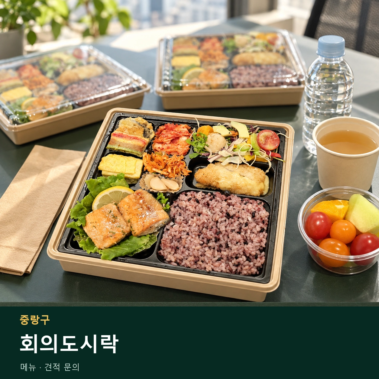 중랑구 회의도시락 메뉴와 주문 목적 안내 이미지