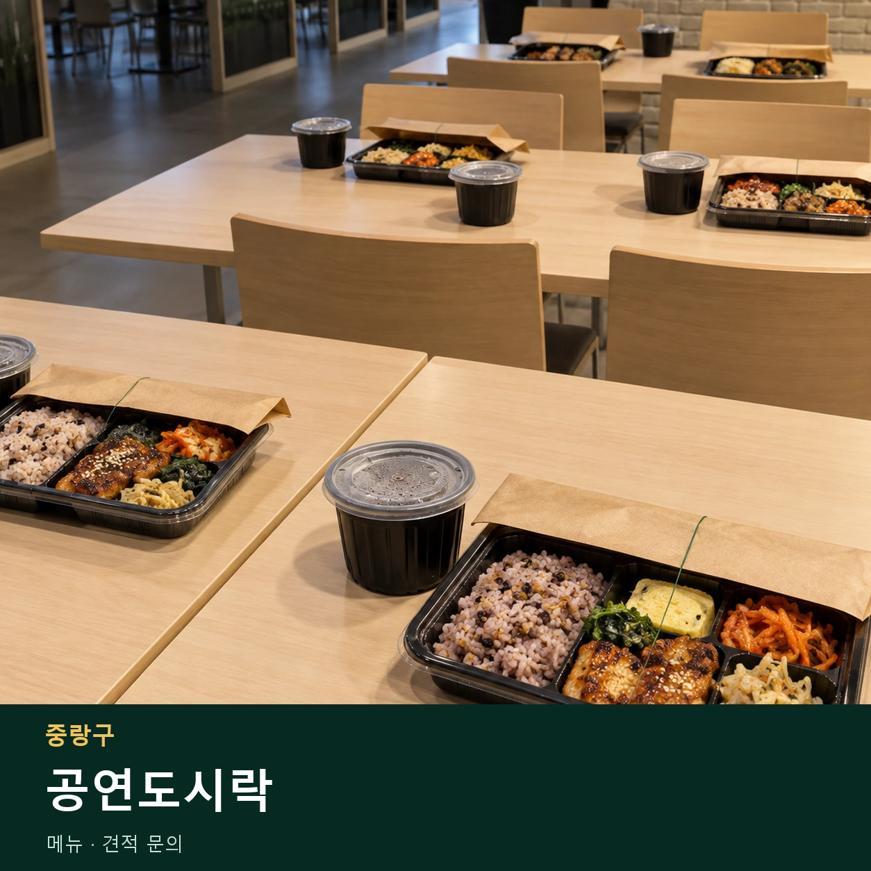 중랑구 공연도시락 메뉴와 주문 목적 안내 이미지